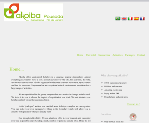 pousada-akoiba.com: Pousada Akoiba - Specialist in customized holidays for groups, companies or families in Saquarema, Rio de Janeiro, Brazil
Pousada Akoiba is an hotel specialized in organization of customized holidays for group, companies, families in Saquarema, Rio de Janeiro, Brazil