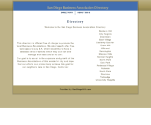 sd-business.com: SDBA Directory
San Diego Business Association Directory