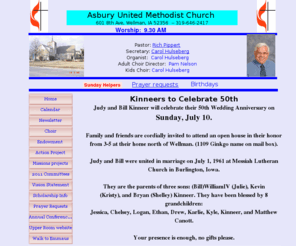 asbury-wellman.com: Asbury United Methodist Church
Home page for Asbury United Methodist Church in Wellman, IA 
