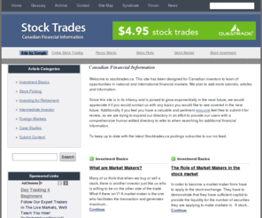 stocktrades.ca: Online stock trading Canada
Online stock market trading news, information, tutorials