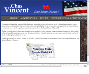 chasvincent.com: Chas Vincent for State Senate District 1
Chas Vincent for State Senate District 1