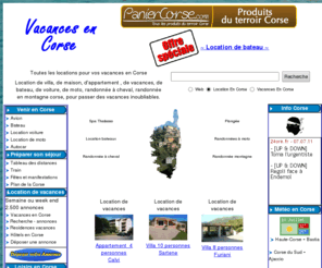 vacances-en-corse.eu: Vacances en corse - Toutes les activites pour vos vacances en Corse
Location de villa en corse, location de maison en corse, location d'appartement en corse, location hébergement en corse, location de bateau en corse, location de voiture et moto en corse