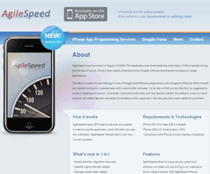 agilespeed.com: AgileSpeed Speedometer Application | Developed by Oxagile
AgileSpeed iPhone speedometer application official website. Enjoy AgileSpeed and Oxagile mobile application development expertise on your iPhone!