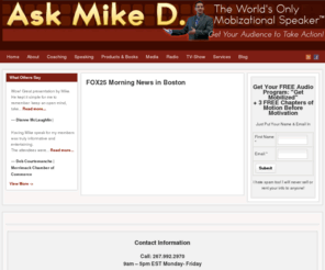 askmiked.com: Ask Mike D. | The World's Only Mobizational Speaker
The World's Only Mobizational Speaker