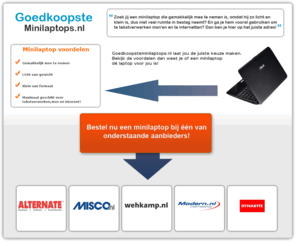 goedkoopsteminilaptops.nl: de Goedkoopste minilaptops .nl | Bestel nu!
Zoekt u de goedkoopste minilaptop? Dan ben je hier aan het juiste adres! Klik op de link en bestel!