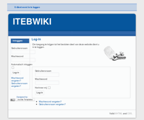 itebhulp.info: Log-in
ITEBWIKI, alle informatie en procedures voor onze medewerkers