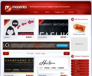 magentopowered.com: Magento Powered: Showcasing the best in Magento design and development + useful Magento development resources
Magento Powered is an inspirational gallery and resources site for Magento enthusiasts and developers.