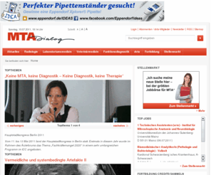 mta-dialog.de: MTA Dialog - Die Fachzeitschrift der Technischen Assistenten in der Medizin
MTA Dialog ist die Fachzeitschrift der Technischen Assistenten in der Medizin