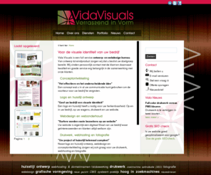 vidavisuals.com: Vida Visuals - Logo en huisstijl ontwerp, webdesign en meer - Westland
Vida Visuals, Helpt u graag: concept, logo en huisstijl ontwerp, webdesign en meer. Vanuit het Westland - Poeldijk