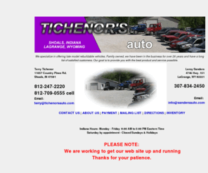 tichenorsauto.com: Tichenor's Auto
Late model rebuildable vehicles.