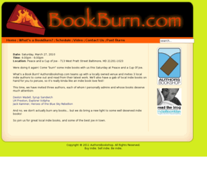 bookburn.com: BookBurn
BookBurn - AuthorsBookshop's series of indie book readings by local authors!