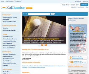 calchamberstore.com: CalBizCentral Home - California Labor Code, California Labor Law, FMLA, California Minimum Wage, Sexual Harassment Training, Employee Handbook - CalBizCentral Store
Get required labor law resources, labor law posters, and HR training tools from CalChamber’s Store to stay in compliance with laws.