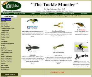 eburch.biz: Home Page
Monster variety of quality outdoor fishing and hunting supplies at hard to beat prices!