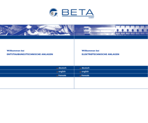 betaanlagen.com: Entstaubungstechnik
BETA, Entstaubungsanlagen, Bläsi Entstaubungstechnische Anlagen, Entstaubungsanlagen, lufttechnische Anlagen und Umweltschutztechnik