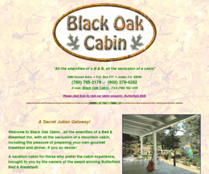 Blackoakcabin Com Julian Cabin Rentals San Diego Cabins Mountain