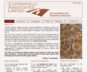 copperfieldassociates.com: Home
Midlands based Accountant, Provider of Accountancy & Business Advice to Individuals, Small Businesses, Pubs & Restaurants.