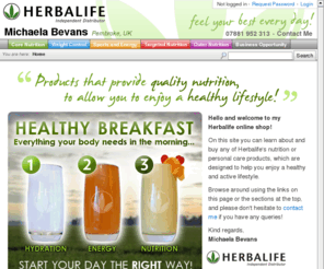 essentialbodyfuel.com: Michaela Bevans's Herbalife Online Shop
Herbalife's world-leading range of nutrition, weight management and personal care products. Order online or by phone from Michaela Bevans.