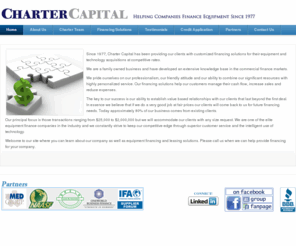 mediacap.com: Home
Charter Capital - Helping Companies Finance Equipment Since 1977