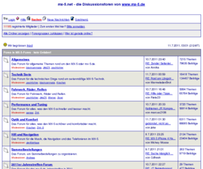 mx-5.net: mx-5.net - die Diskussionsforen von www.mx-5.de - Forenlobby
