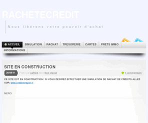 rachetecredit.com: Rachat de credit, rachat credit consommation, rachat credits immobilier avec Credit en region
La solution au surendettement, avec Credit en Region courtier en regroupement de crédits. Professionnel du rachat credit immobilier et consommation