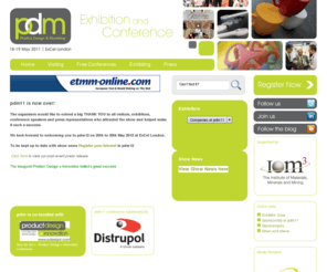 pdmevent.com: Welcome to PDM11 - Plastics Design and Moulding
PDM11 - the only annual event for the plastics design sector. 18-19 May at ExCel London. Free entry for trade visitors, including a fantastic conference line up.