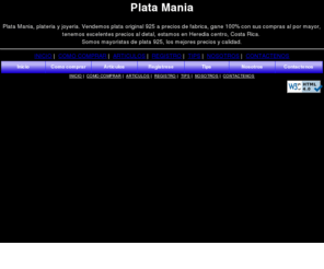 plataoriginal.com: Plata Mania, plateria, joyeria, mayorista, plata 925 de calidad | Heredia, Costa Rica
Plateria y Joyeria, plata 925 original al por mayor. Plata Mania, gane hasta 100% en plata de calidad al por mayor. Ventas al por mayor y menor, Heredia, Costa Rica.  Mayoristas de plata.