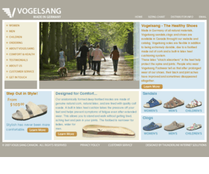 vogelsangclogs.com: Home -  Vogelsang Sandals and Clogs - The Healthy Shoe
Home -  Welcome to Vogelsang Canada. The soles of our Sandals, Clogs and Shoes are flexible in addition to being extremely durable, due to a footbed made out of cork and a built-in latex heel cushioning system. The 'shock absorbers' in the heel help protect the spine and joints.