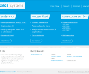 xeossystems.cz: XEOS systems s.r.o. | úvodní stránka
Internetová prezentace společnosti XEOS systems s.r.o.