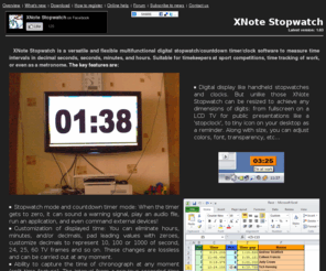xnotestopwatch.com: Free stopwatch and countdown timer
Professional stopwatch, countdown timer and clock software