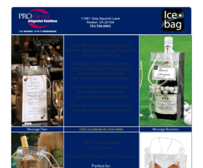 hrcintegratedsolutions.com: Proforma - Icebag
Wine chillers for chilling wine - easy to carry, stores flat when not in use, can be personalized for corporate gifts.