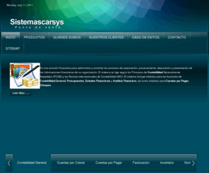 sistemascarsys.com: Sistemascarsys ERP, Contabilidad, Facturación, Inventario, Prestamos, Nomina.
Joomla! - the dynamic portal engine and content management system