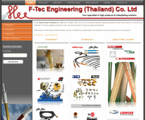 spirstarhose.com: F-Tec Engineering (Thailand) - Specialist in high-pressure and waterjetting solutions
spirstar, aeroquip, eaton, parker, salotech, pister, stauff, willcox, ipl, alfagomma, dock hose, waterblast hose, waterjetting, hydraulic hose, fitting and adaptors, tube, valves, gasket, durabla, stainless steel hose, thaermoplastic hose, hydraulic hose, pressure guages, tube fitting, pump spare and accessories