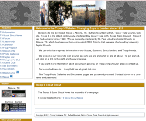 t3abilene.com: Troop 3 Index
Index to Troop 3 Website