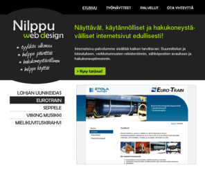 nilppu.com: Edulliset internetsivut ja kotisivut - Nilppu Web Design
Edulliset internetsivut ja kotisivut - Nilppu Web Design