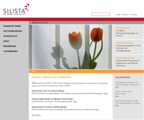 silista.net: SILISTA: Ihre Experten für Finanzsoftware, Software-Design und Datenschutz aus Stuttgart
Datenschutzbeauftragter Stuttgart, Beratung und Schulung Datenschutz, Verfahrensverzeichnis, Finanzsoftware, Finanzierungsvergleich Excel, Pflichtenheft, Lastenheft