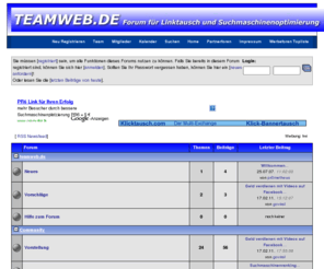 teamweb.de: teamweb.de - Ihr Forum für Linktausch und SEO - Startseite
Forum Webforum für Linktausch und Suchmaschinenoptimierung SEO Internetdienstleistungen sowie Linkhandel