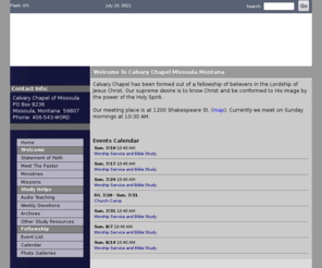 calvarymissoula.com: Calvary Chapel of Missoula, Montana » Welcome To Calvary Chapel Missoula Montana
Bible Teaching, Growing in Christ