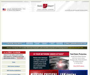 laborsmart.org: Julie Industries - ESD Flooring and Static Control Products for Static Control Floors
Static control products for esd floors, ESD Carpet tile, static dissipative SDT Vinyl tile, ESD rubber flooring and access floor static control covering finishes for static control. StaticSmart ESD flooring products meet ANSI ESD S20.20. Motorola R56, FAA and DOD requirements.