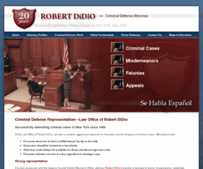 attorneydidio.com: New York City Criminal Defense Attorney | Law Offices of Robert DiDio
Clients come to criminal defense attorney Robert Didio, of the Law Office of Robert DiDio, for experienced, personalized, and aggressive representation with felonies, misdemeanors, appeals, and other criminal cases.