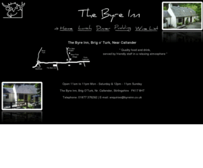 thebyreinn.com: The Byre Inn, Brig o' Turk, Near Callander
The Byre Inn, Brig o' Turk, offers quality food and drink, served by friendly staff in a relaxing atmosphere