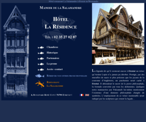 hotelresidenceetretat.com: HOTEL ETRETAT, hôtel la Résidence à Etretat en Normandie
Hôtel restaurant La Salamandre à Etretat en Normandie