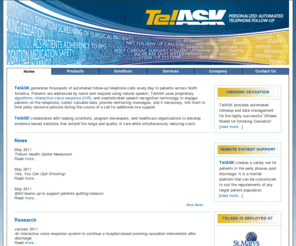 telask.com: TelAsk
TelASK is the leading provider of speech driven interactive voice response systems for smoking cessation programs that significantly improve quit rates.