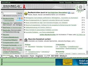 aspportal.info: ASP, Online-Tools im berblick
ASP, ASP-Portal, ASP-Lsungen, ASP-Anbieter - bersicht bei BAULINKS.de: bau,%d%aplanen, konstruieren, kalkulieren, statik, immobilien, baukosten, immobilienkosten,%dauphysik, bauteilrechner