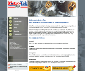 metrotekusa.com: Welcome to Metro-Tek
Welcome to Metro-Tek your source for precision made to order components