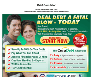 debt-calculator.com: Debt-Calculator.com - Free debt calculator - Credit card & loan payments
Debt-Calculator.com - a free debt payment calculator. Calculate your credit card or loan payments. Get free debt consolidation advice.