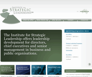 leadership-eu.com: Institute for Strategic Leadership
The Institute for Strategic Leadership offers leadership development training for chief executives and senior management.