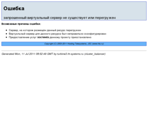 niic.info: Ошибка: запрошенный виртуальный сервер не существует или перегружен - Хостинговые телесистемы. Хостинг, регистрация доменов.
Error message