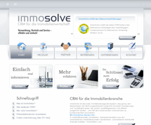 immosolve.de: ImmoSolve, das CRM System für die Immobilienbranche
Das norddeutsche Softwareunternehmen Solve.IT betreut mittlerweile ca. 200 Immobilienunternehmen und unterstützt bei der Erschließung neuer Vertriebswege und der Optimierung kundenorientierter Prozesse.