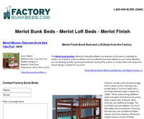 merlotbunkbed.com: Merlot Bunk Beds  Merlot Loft Beds - Furniture With Merlot Finish
Merlot is an American classic! It is a beautiful finish on our bunk bed collection. Learn about the real wood Brazilian Pine bunk bed and loft bed lines offered with a Merlot Finish.