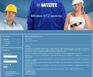 mivatex.co.rs: Welcome to the Frontpage
Mivatex zaštitna oprema.